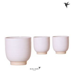 Keramische Pot Kolibri Home Glazed Pot white
(6 Plants/Order)(12cmP 14cmH)