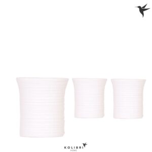 Keramische Pot Furrow Pot white
(5 Plants/Order)(12cmP 14cmH)
